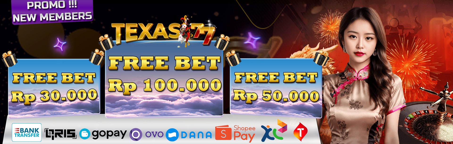 BONUS FREEBET TEXAS77