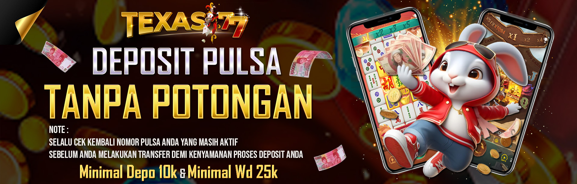 Deposit Pulsa Tanpa Potongan